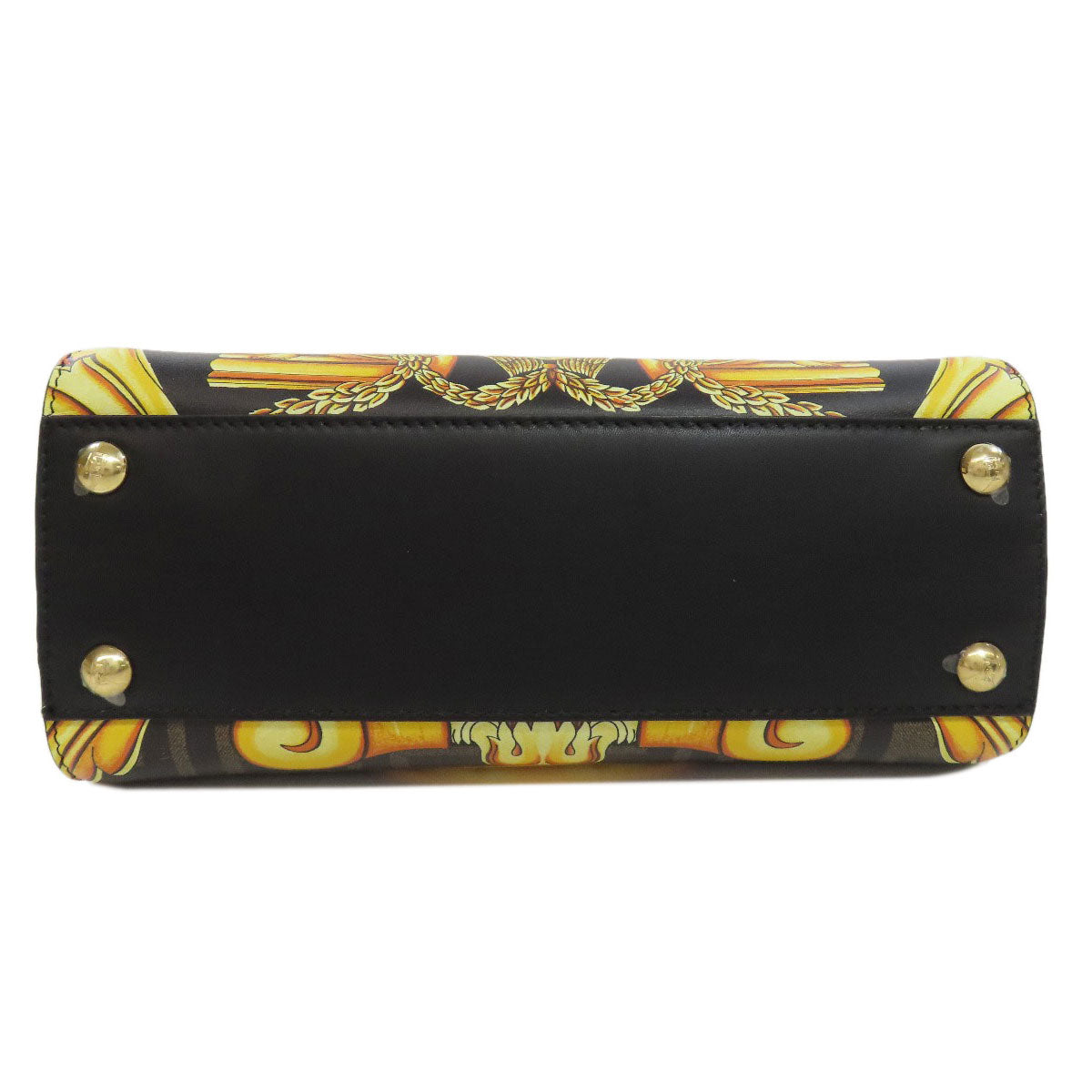 FENDI Handbag Calfskin black Fender Che Mini Peekaboo