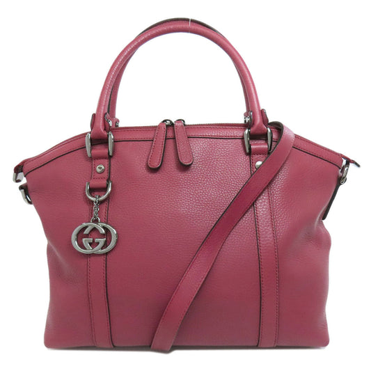 GUCCI Tote Bag 341508 leather pink Outlet 2WAY Women