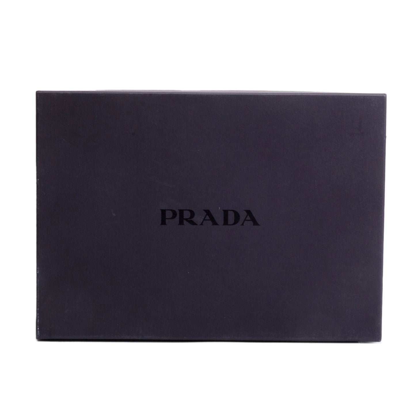 Prada Black Vitello Plume Logo High Top Sneakers, Men's Size 9