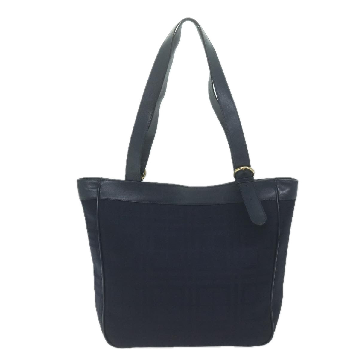 Luxury BurberrySs Nova Check Tote Bag Nylon Canvas Navy Auth 65964