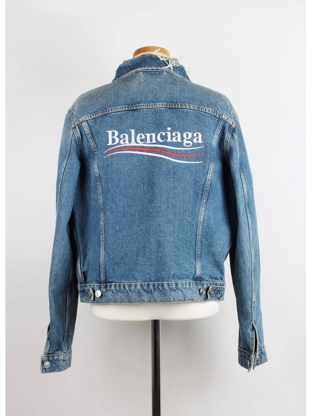 Luxury Balenciaga Trending 2026 Wave logo denim jacket 48