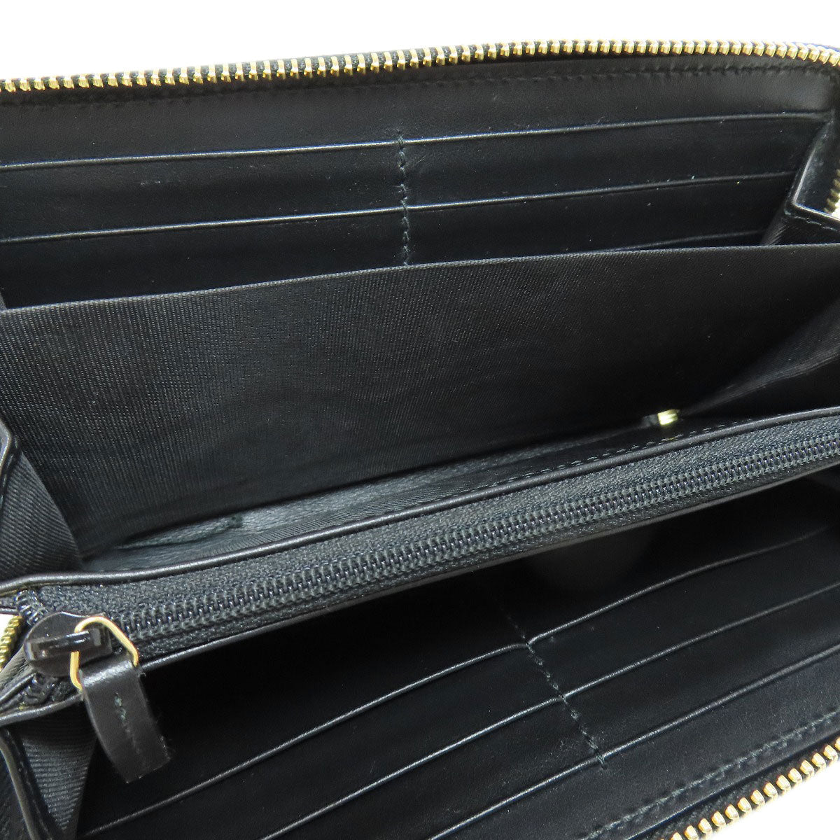 GUCCI Long Wallet Purse 453393 leather black Jumbo GG Women