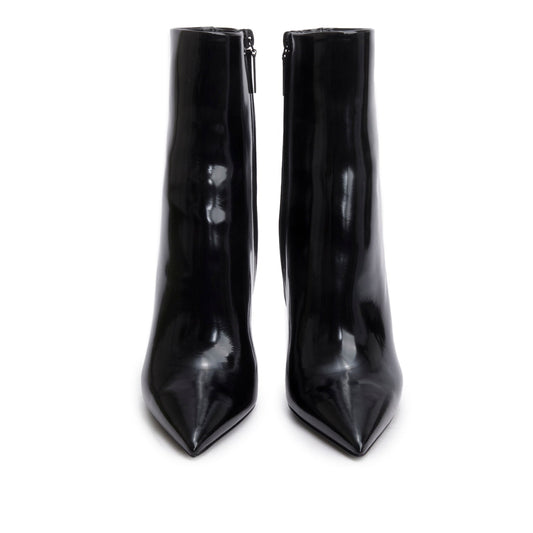 Saint Laurent Black Patent Leather Opyum Ankle Boots, Size 37