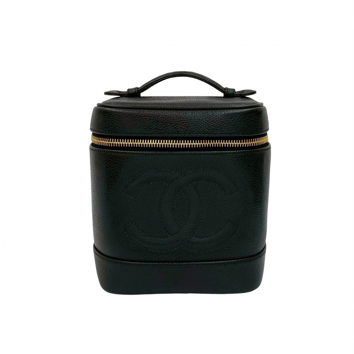CHANEL Handbag Matt caviar skin black