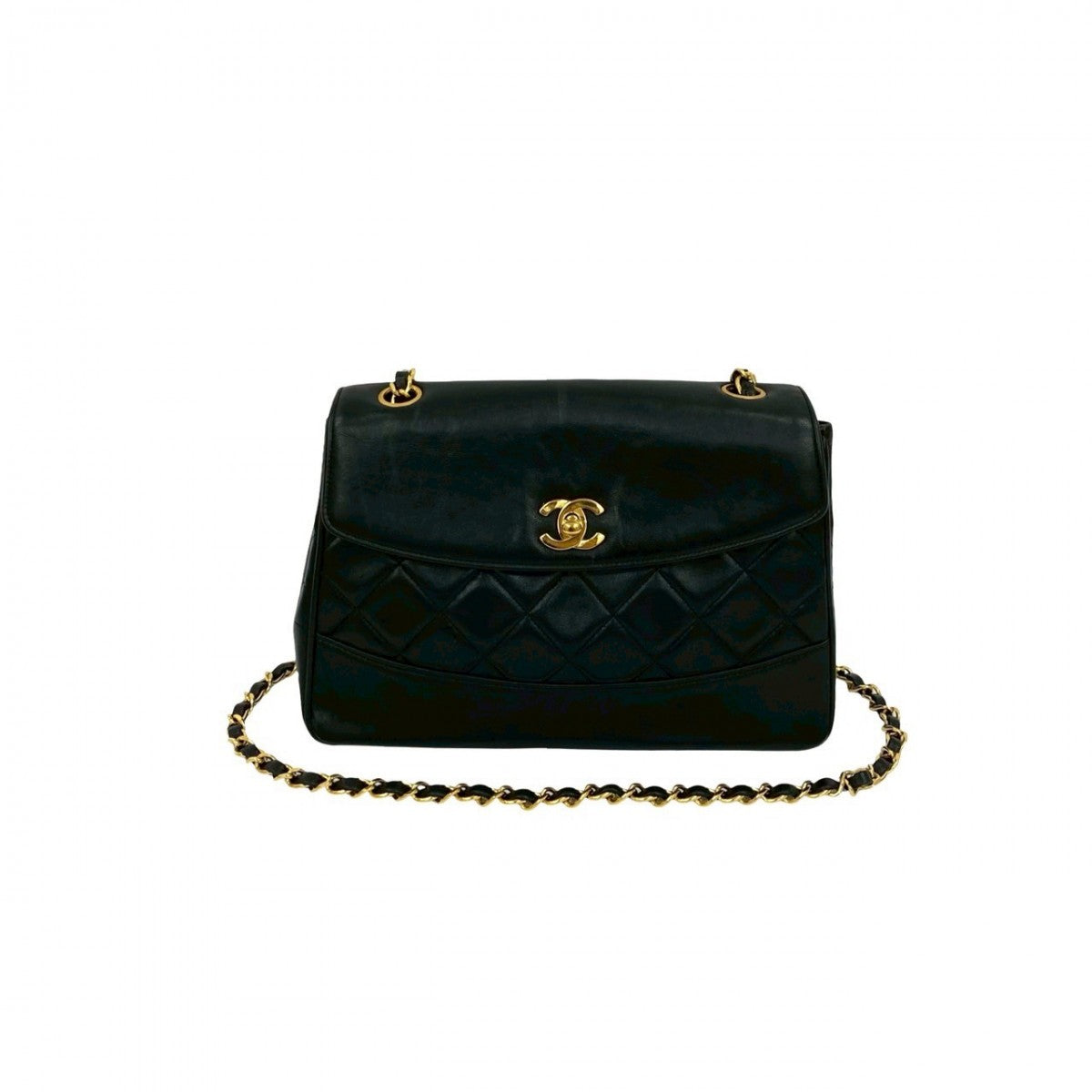 CHANEL Shoulder Bag lambskin black Matrasse