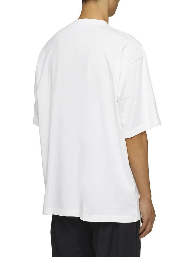 Luxury Balenciaga Trending 2026 Uniform Logo Short Sleeve T-shirt White