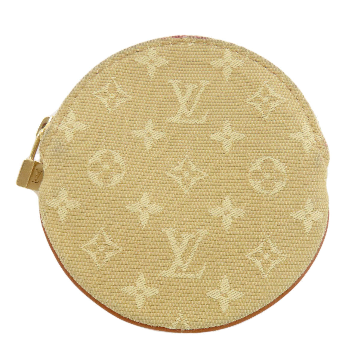 LOUIS VUITTON Coin case M92452 Monogram mini run beige Portonet Ron Women