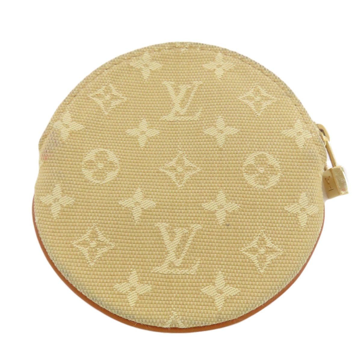 LOUIS VUITTON Coin case M92452 Monogram mini run beige Portonet Ron Women