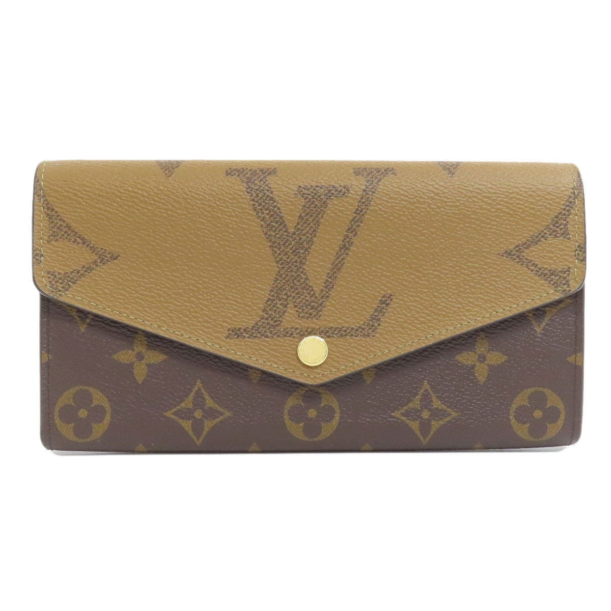 LOUIS VUITTON Long Wallet Purse M80726 Monogram Giant Brown Portefeuille Sara Women