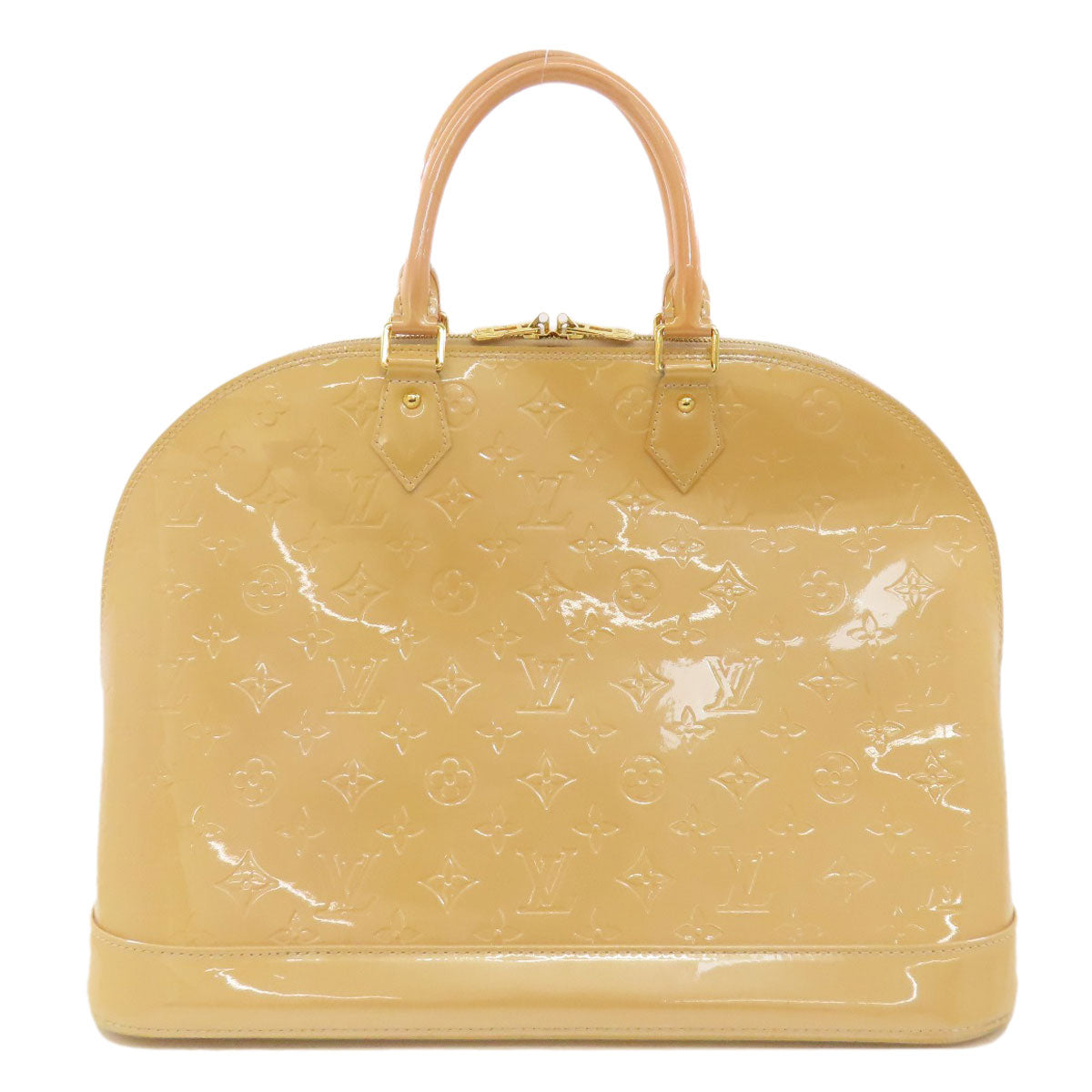 LOUIS VUITTON Handbag M91610 Vernis yellow Alma MM Women