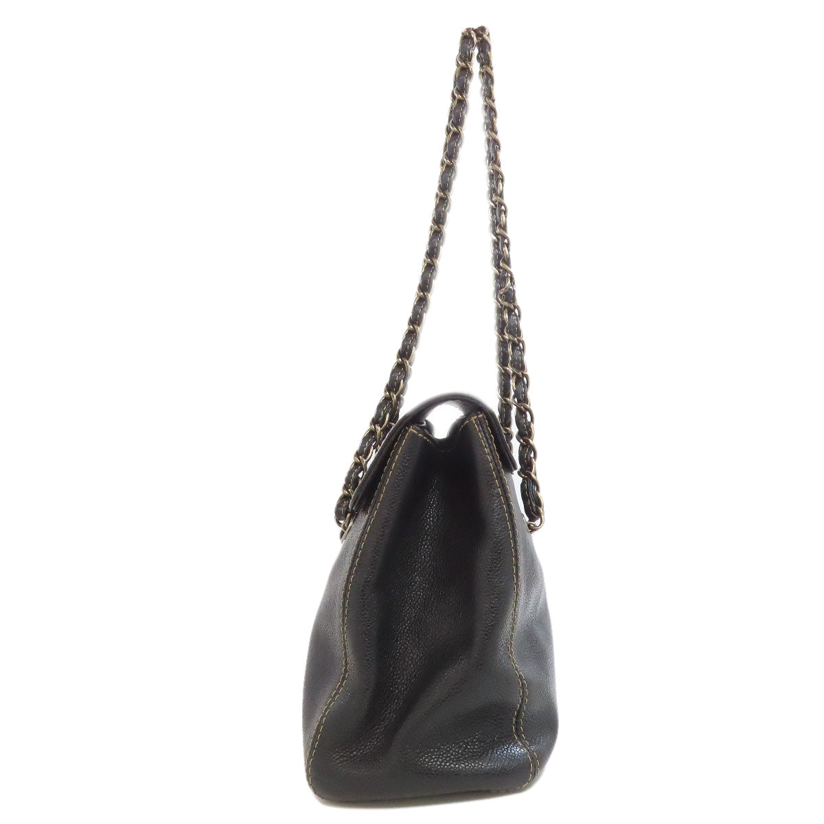 CHANEL Tote Bag Grained Calfskin Skin black Chain tote Women