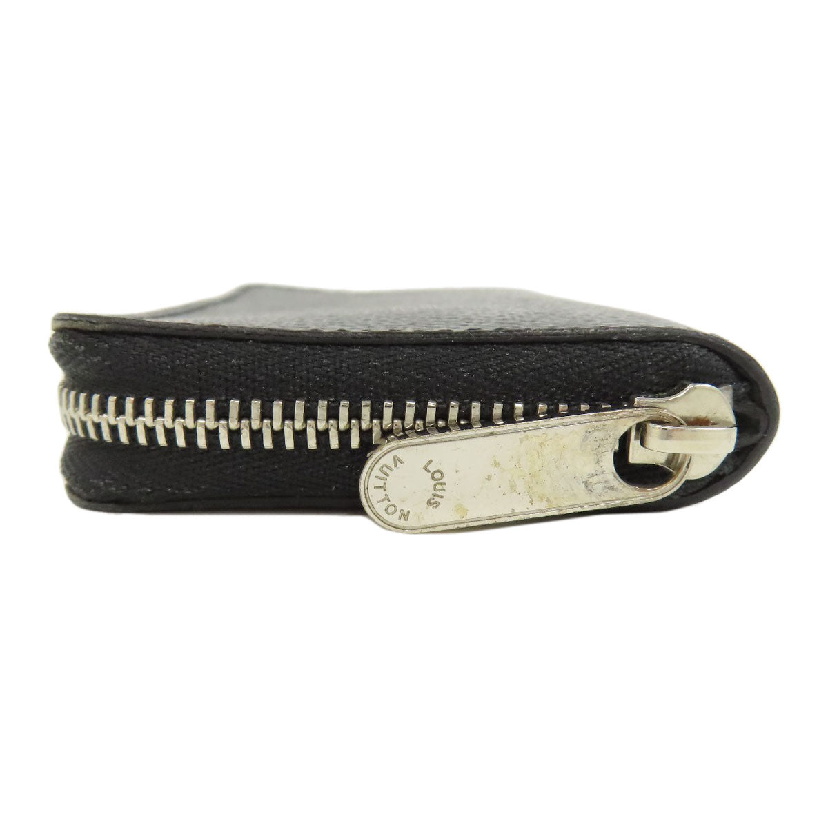 LOUIS VUITTON Coin case N63076 Damier canvas black Zippy coin purse mens(Unisex)