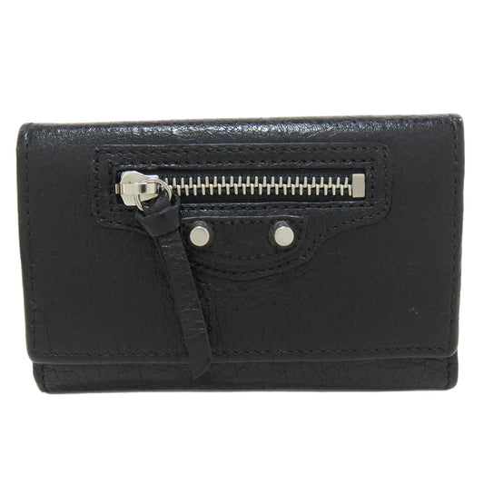 BALENCIAGA Key case Key holder  477450 leather black Classic