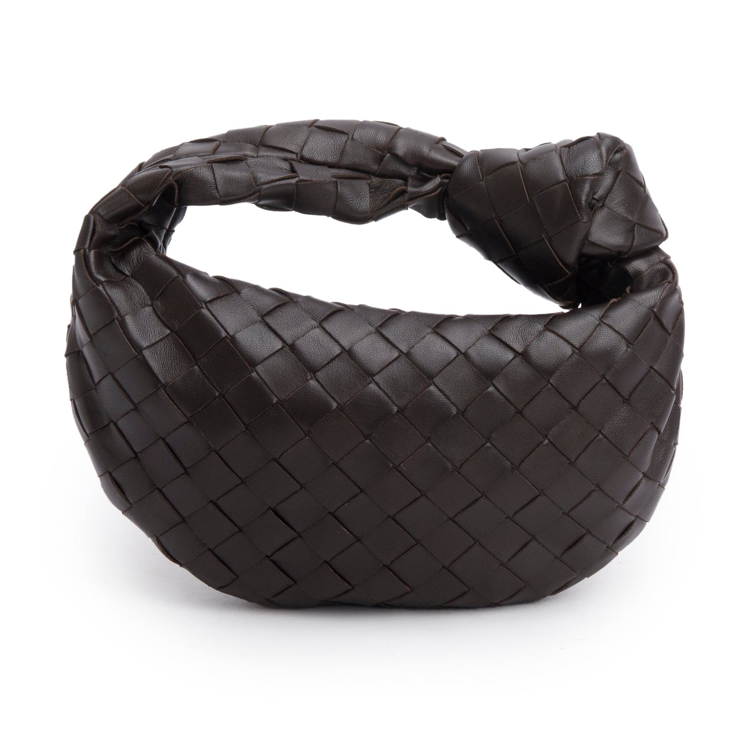Bottega Veneta Brown Lambskin Intrecciato Mini Jodie