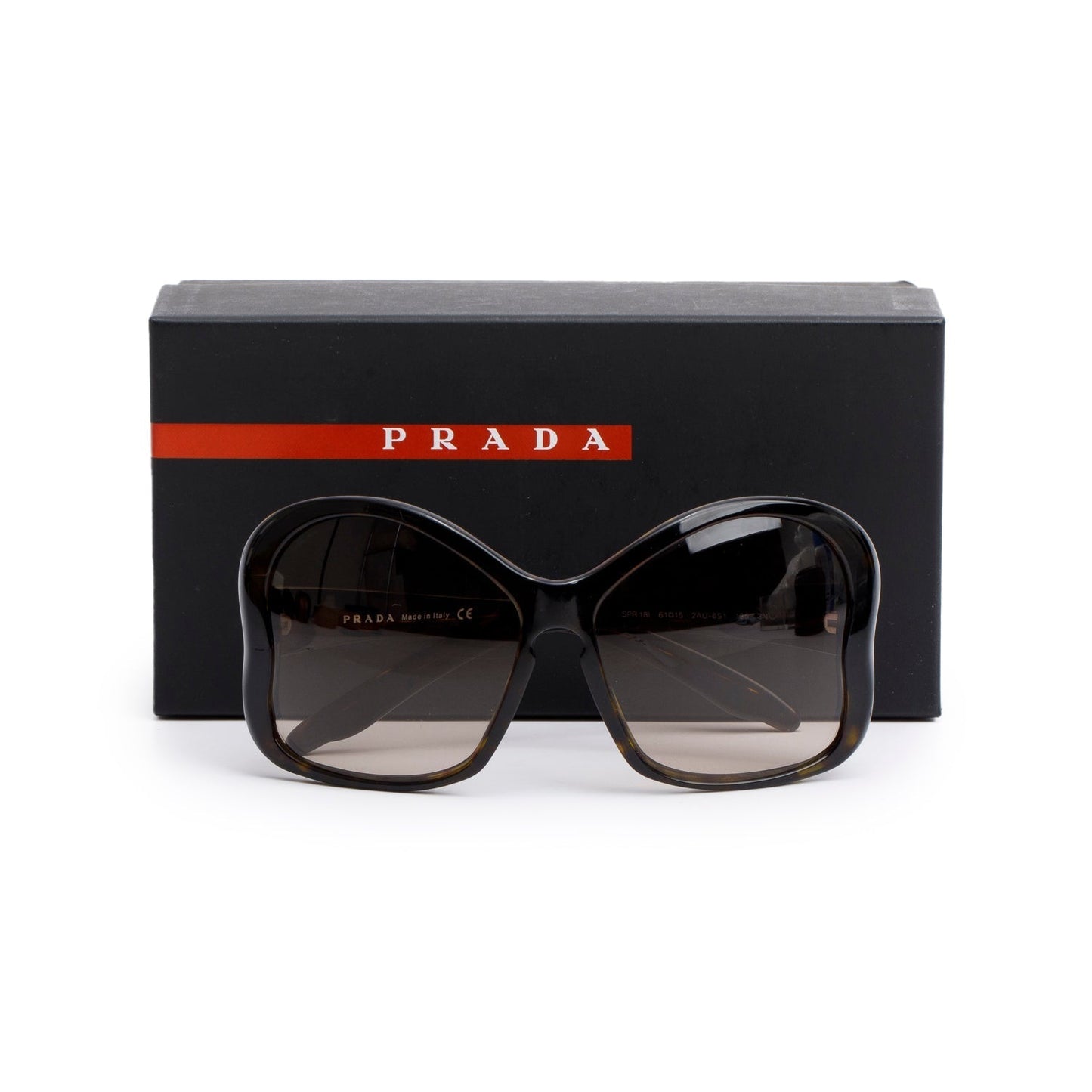 Prada SPR18I Tortoise Acetate Butterfly Frame Sunglasses