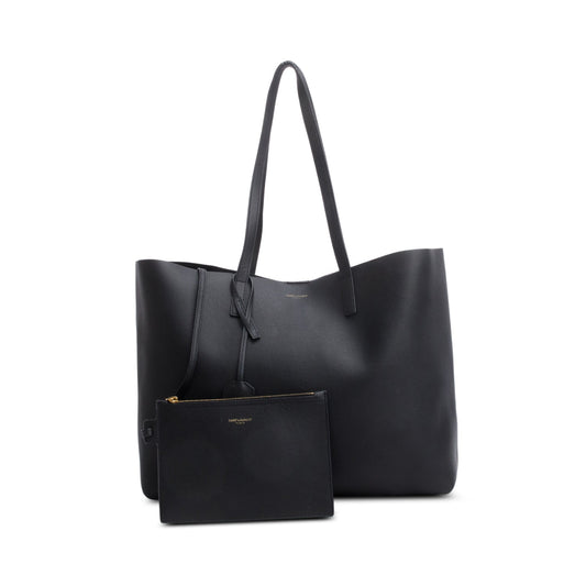 Saint Laurent Black Leather East/West Shopping Tote