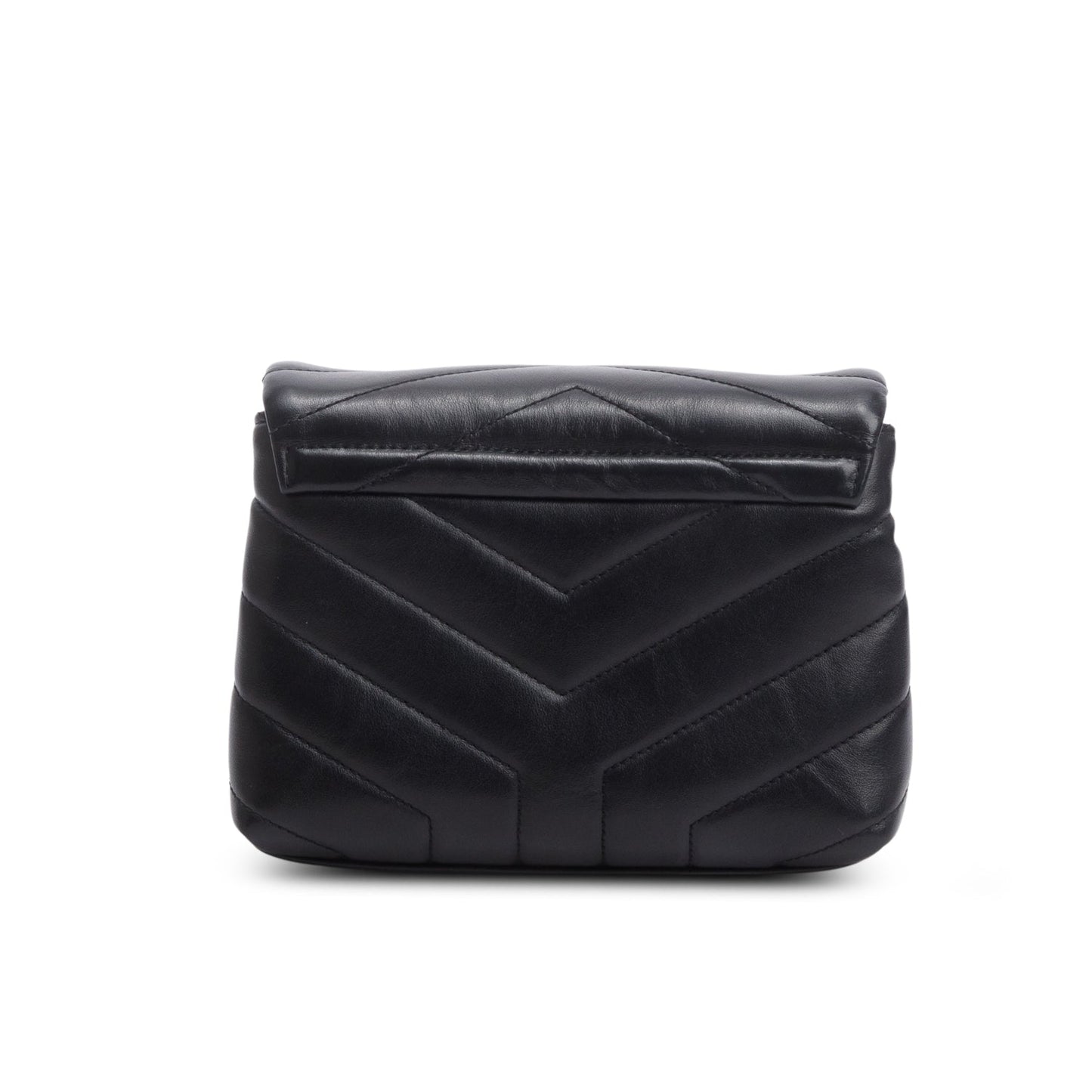 Saint Laurent Black Calfskin Y Quilted Monogram Toy Loulou Crossbody Bag