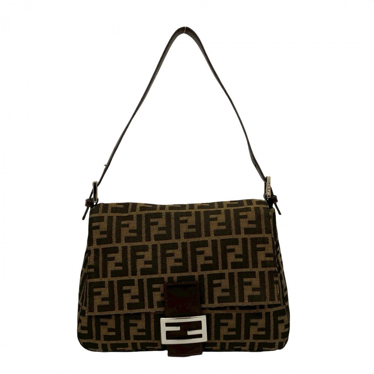 FENDI Shoulder Bag leather Brown Mamma Bucket
