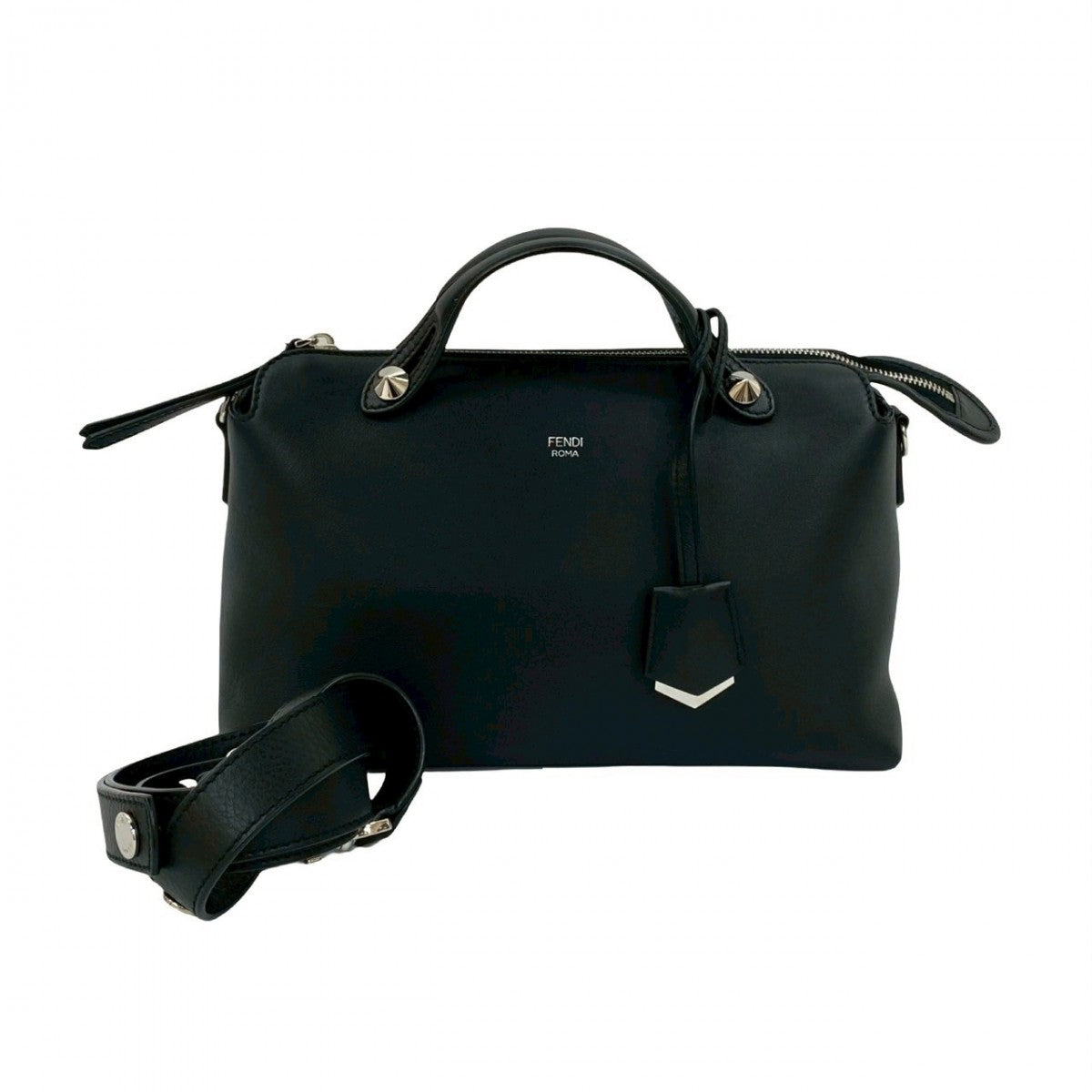 FENDI Shoulder Bag leather black By the way medium