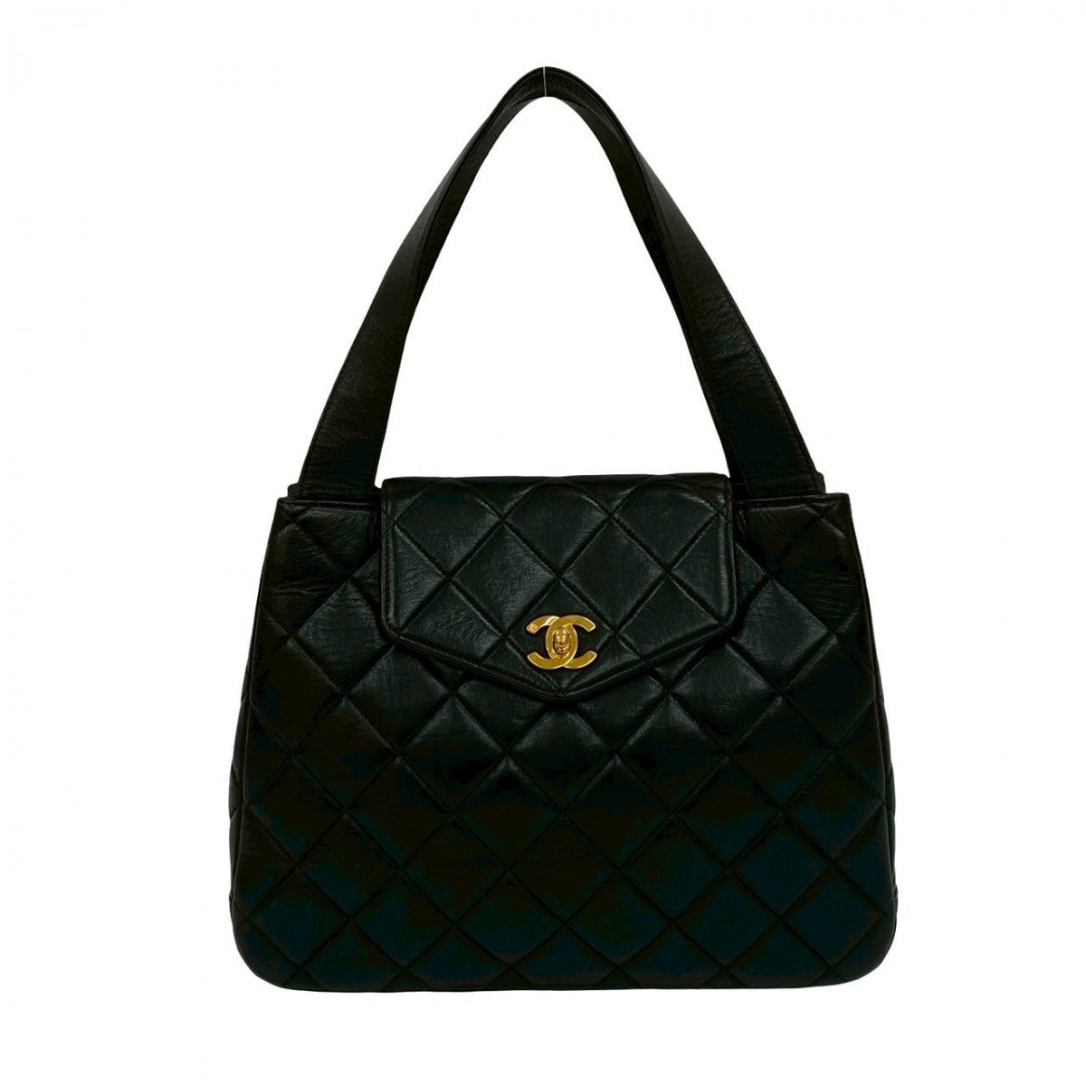 CHANEL Handbag lambskin black Matrasse
