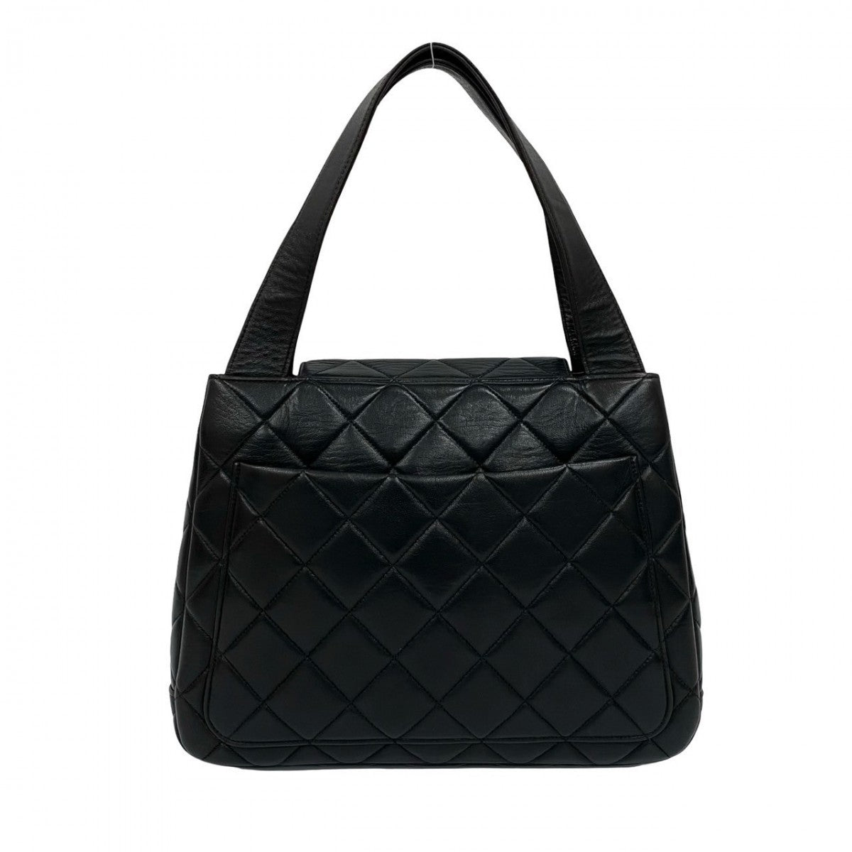 CHANEL Handbag lambskin black Matrasse