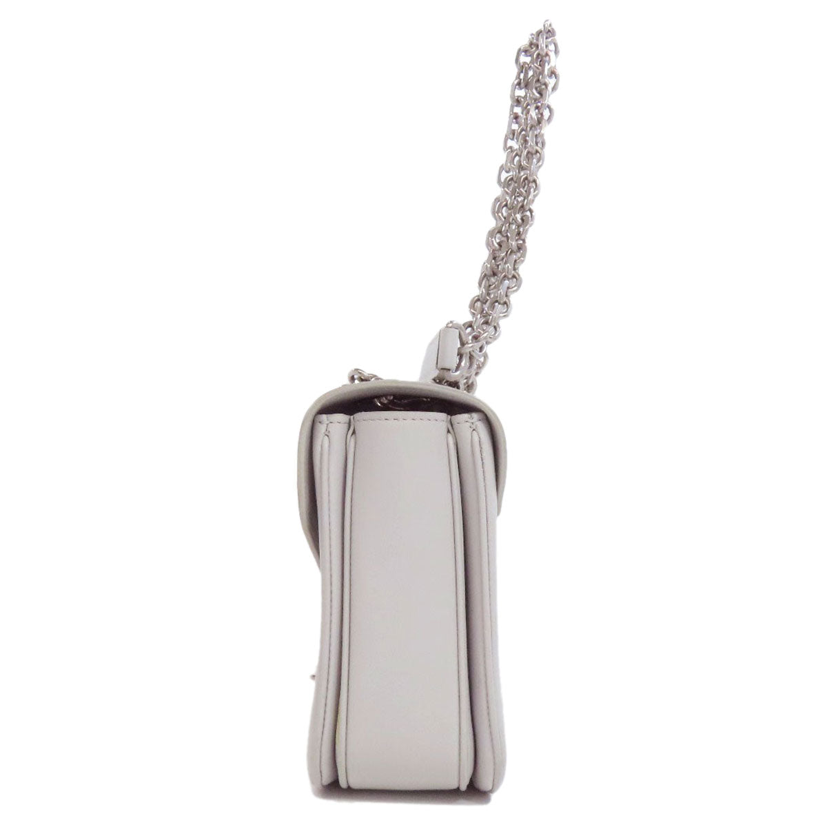 CELINE Shoulder Bag leather gray CMetal Women