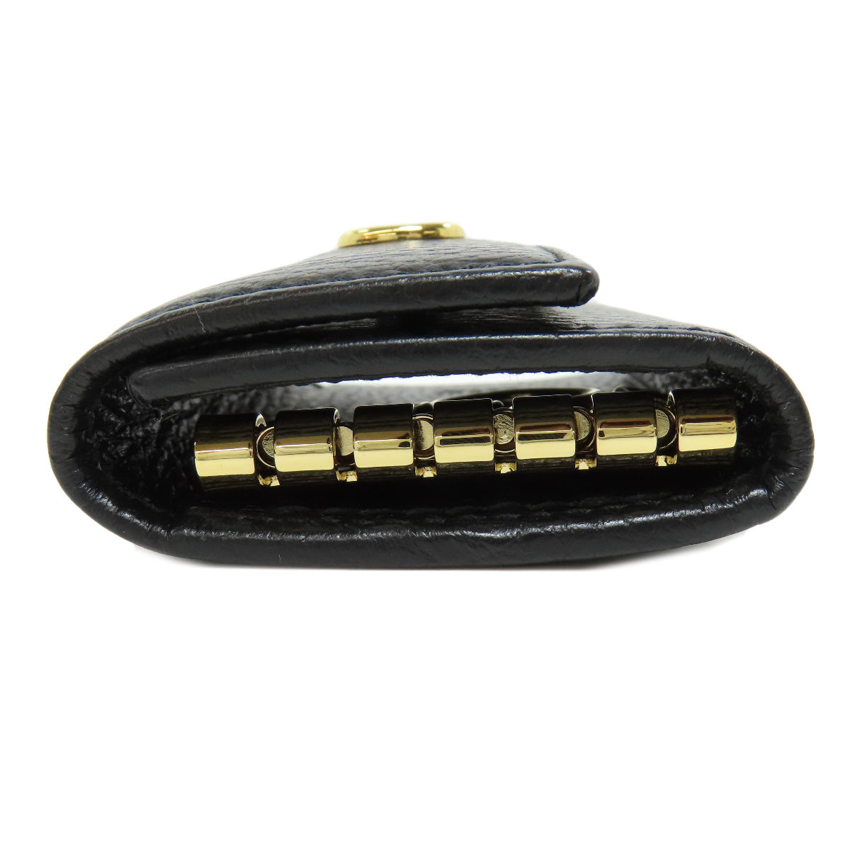GUCCI Key case Key holder  456118 leather black Double G