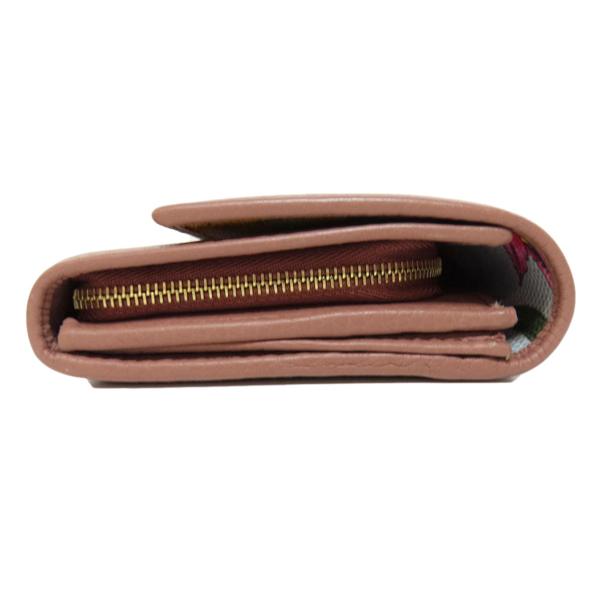 GUCCI Long Wallet Purse 376186 leather pink Swing Women