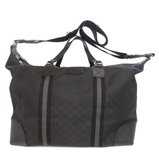 GUCCI Boston Duffel bag 449180 Nylon black GG outlet Women