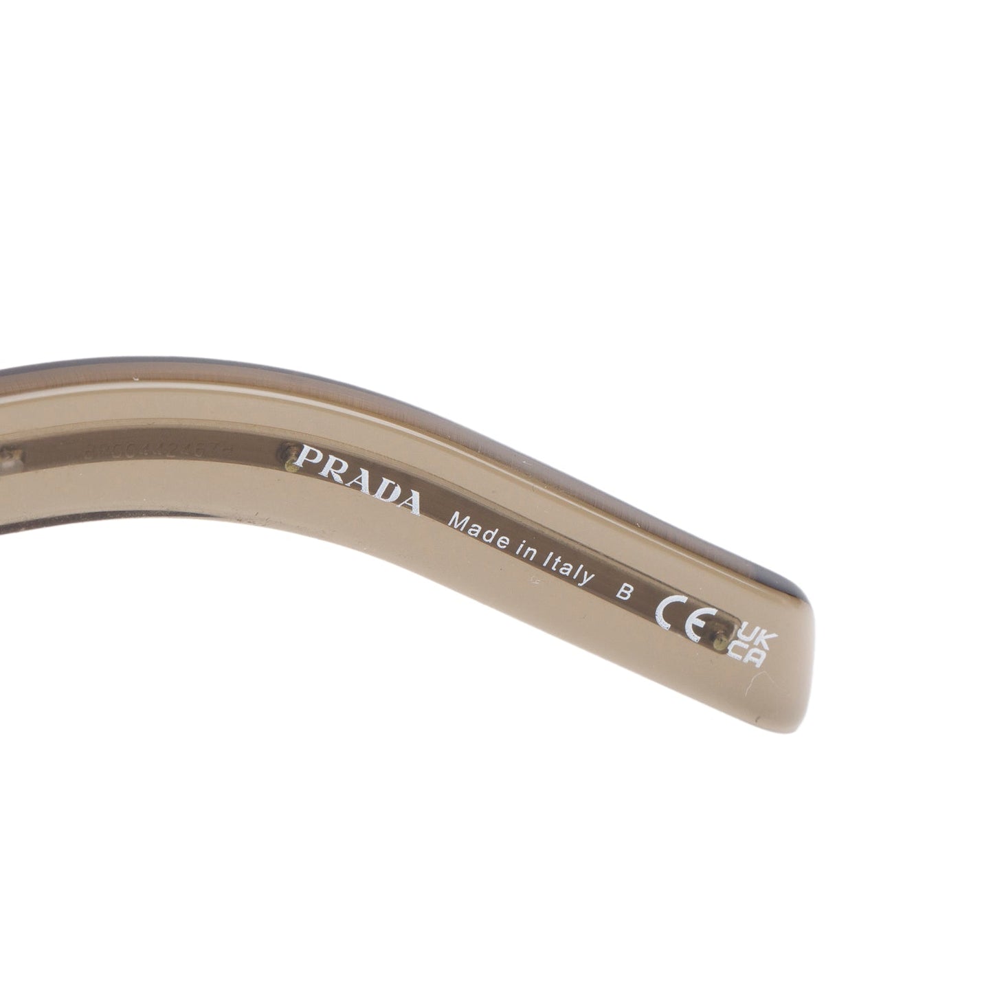 Prada SPRB11 Brown Acetate Rectangle Sunglasses