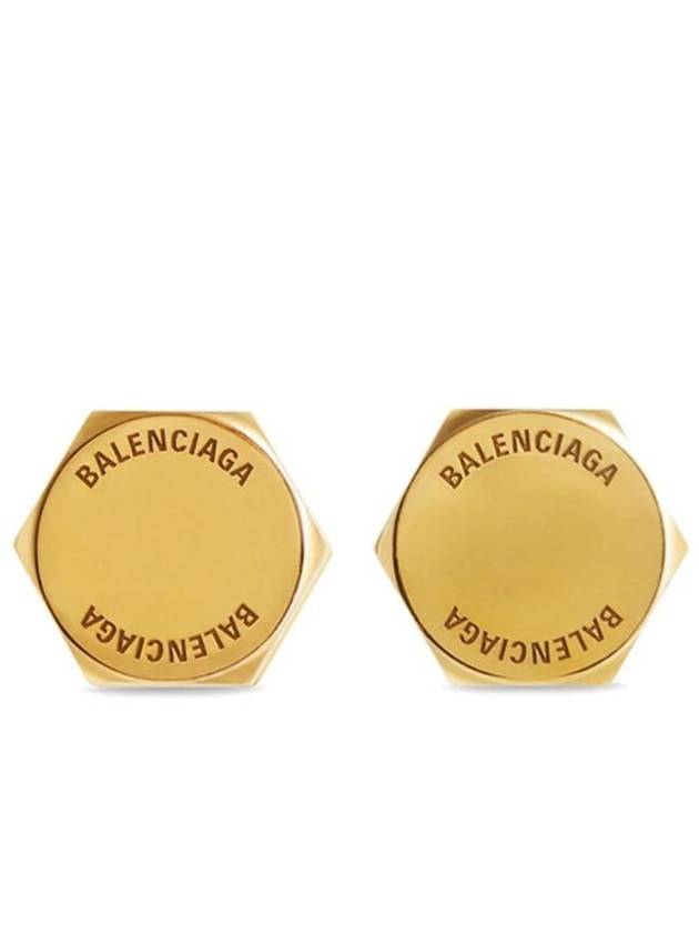 Luxury Balenciaga Trending 2026 Garage Screw Earrings Gold