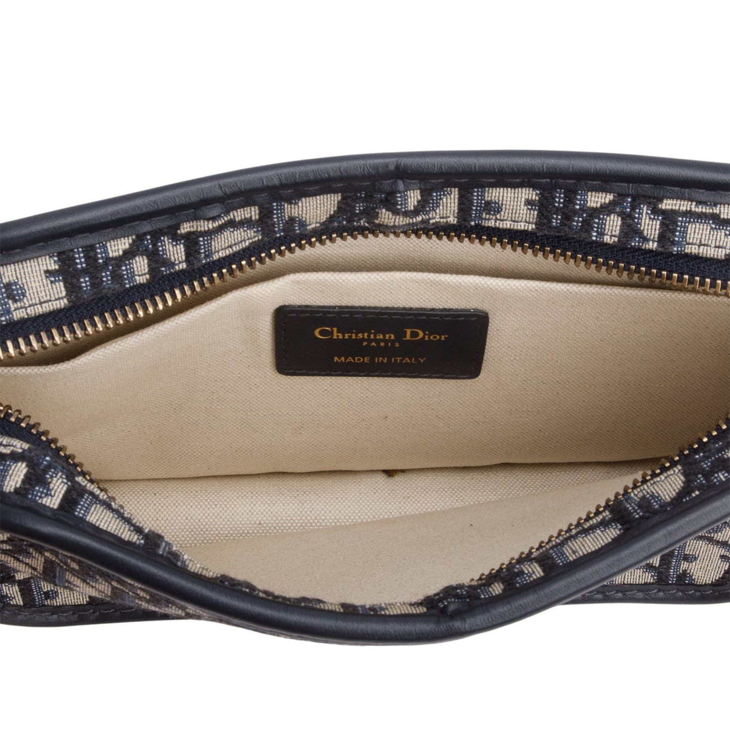 Christian Dior Navy Oblique Diorquake Clutch