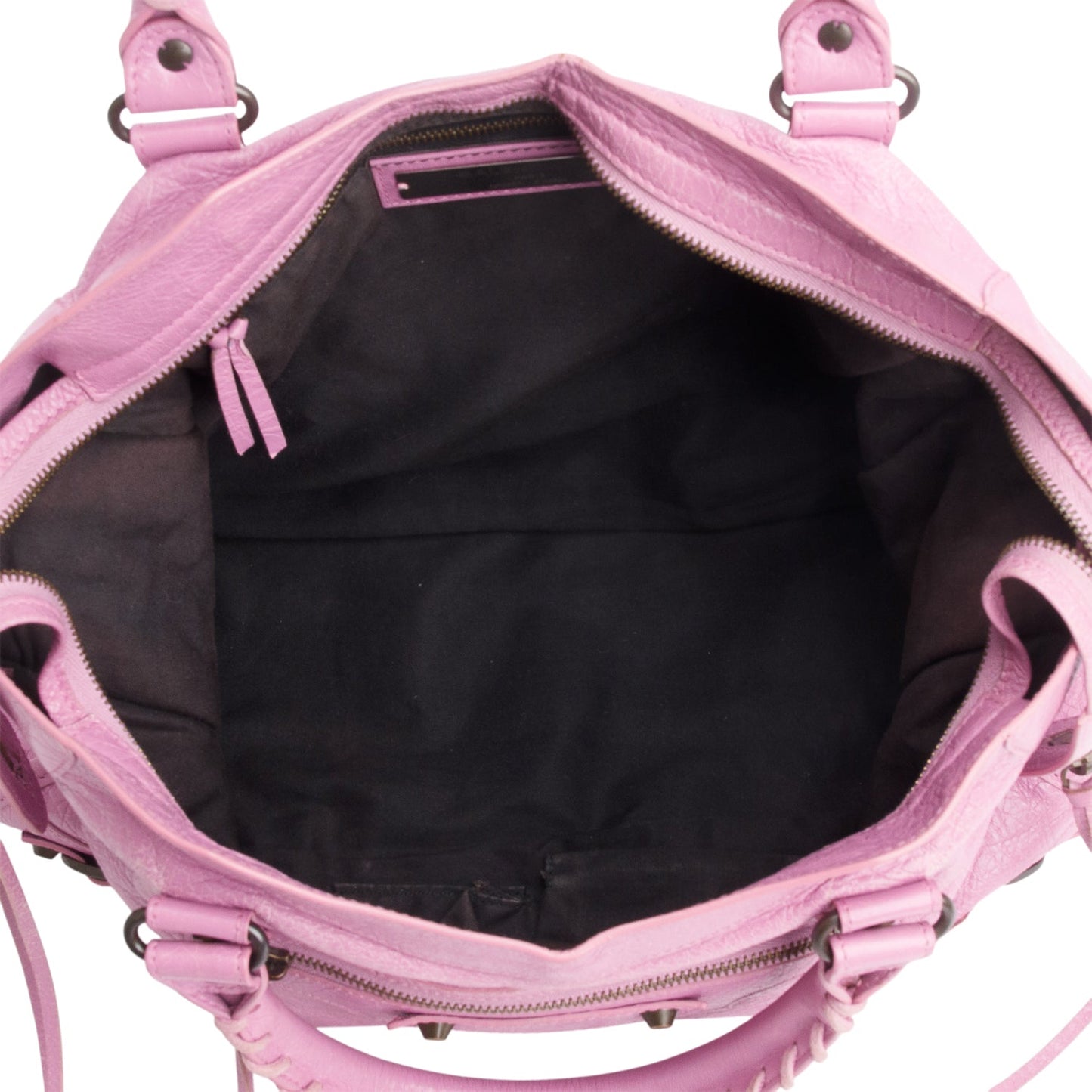 Balenciaga Purple Arena Lambskin Leather Le City Medium Bag
