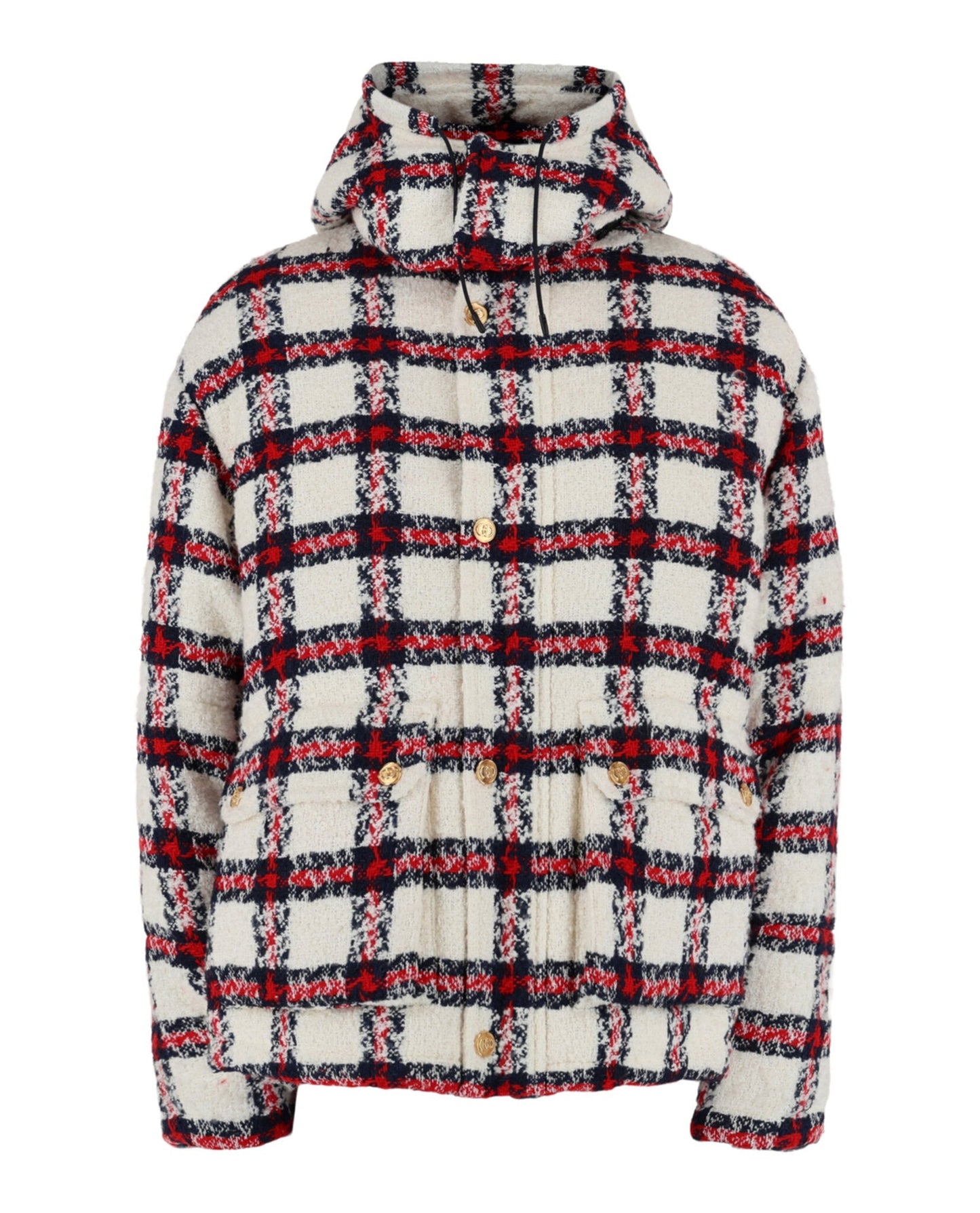 Gucci Womens Tweed Checked Jacket