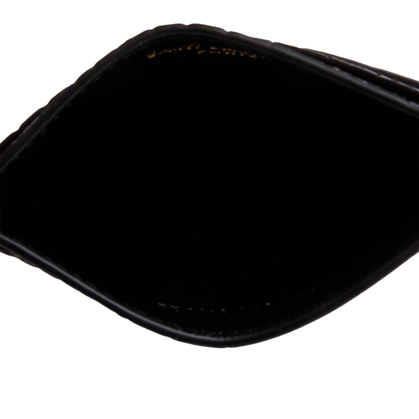 Saint Laurent Crocodile Embossed Leather Cassandre Card Holder