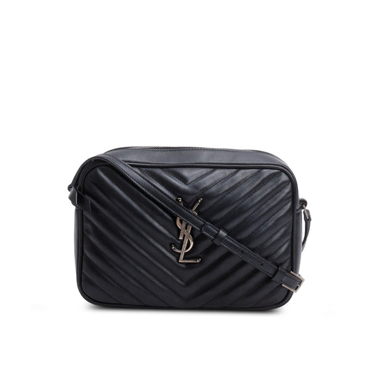 Saint Laurent 2020 Black Quilted Leather Lou Camera Bag
