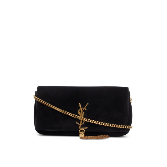 Saint Laurent 2020 Black Suede Kate Tassel 99 Baguette Bag