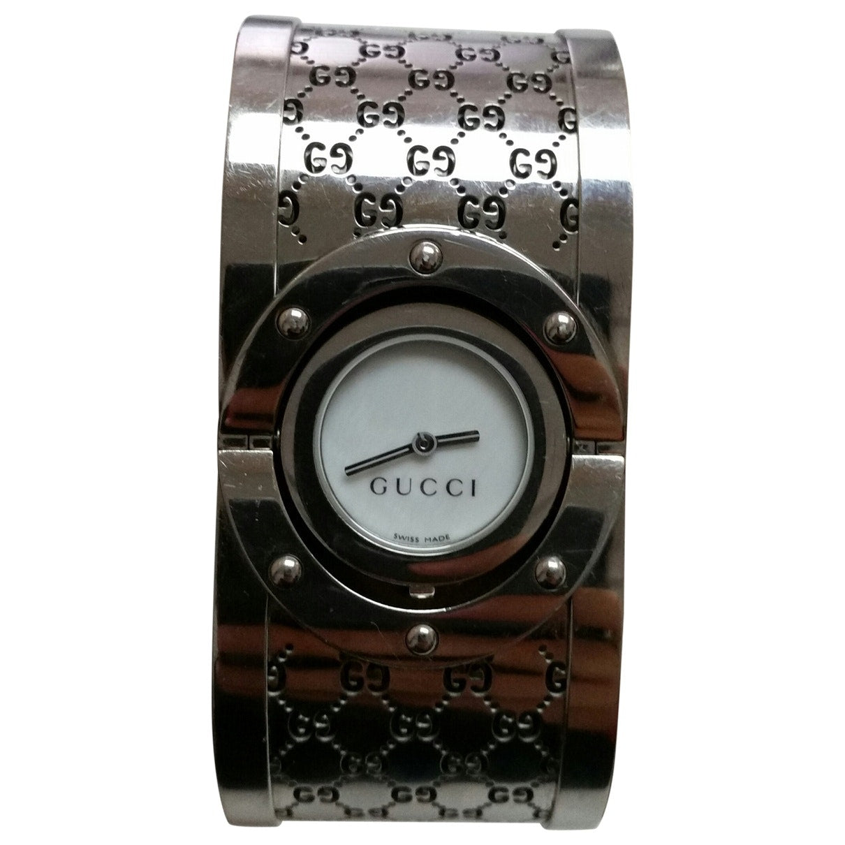 Gucci twirl silver steel watch