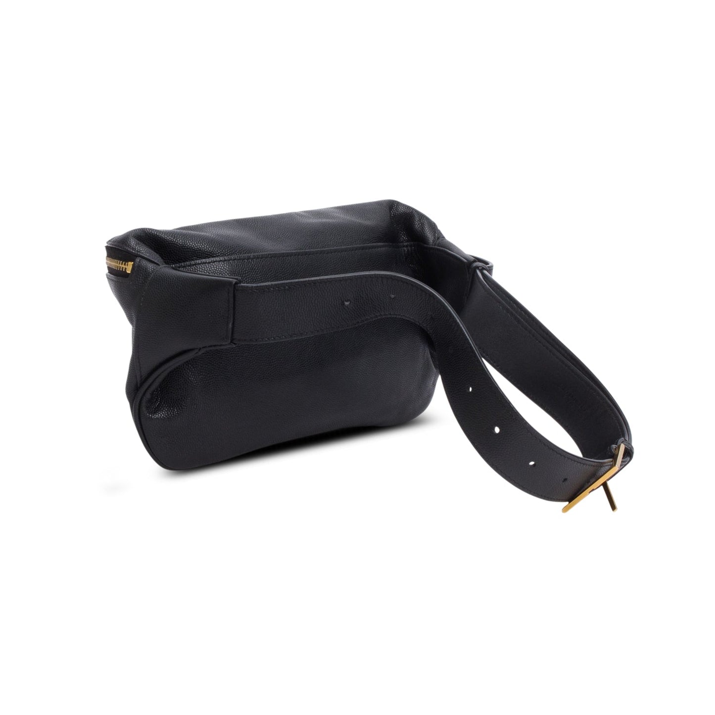Saint Laurent 2023 Black Calfskin Monogram Belt Bag
