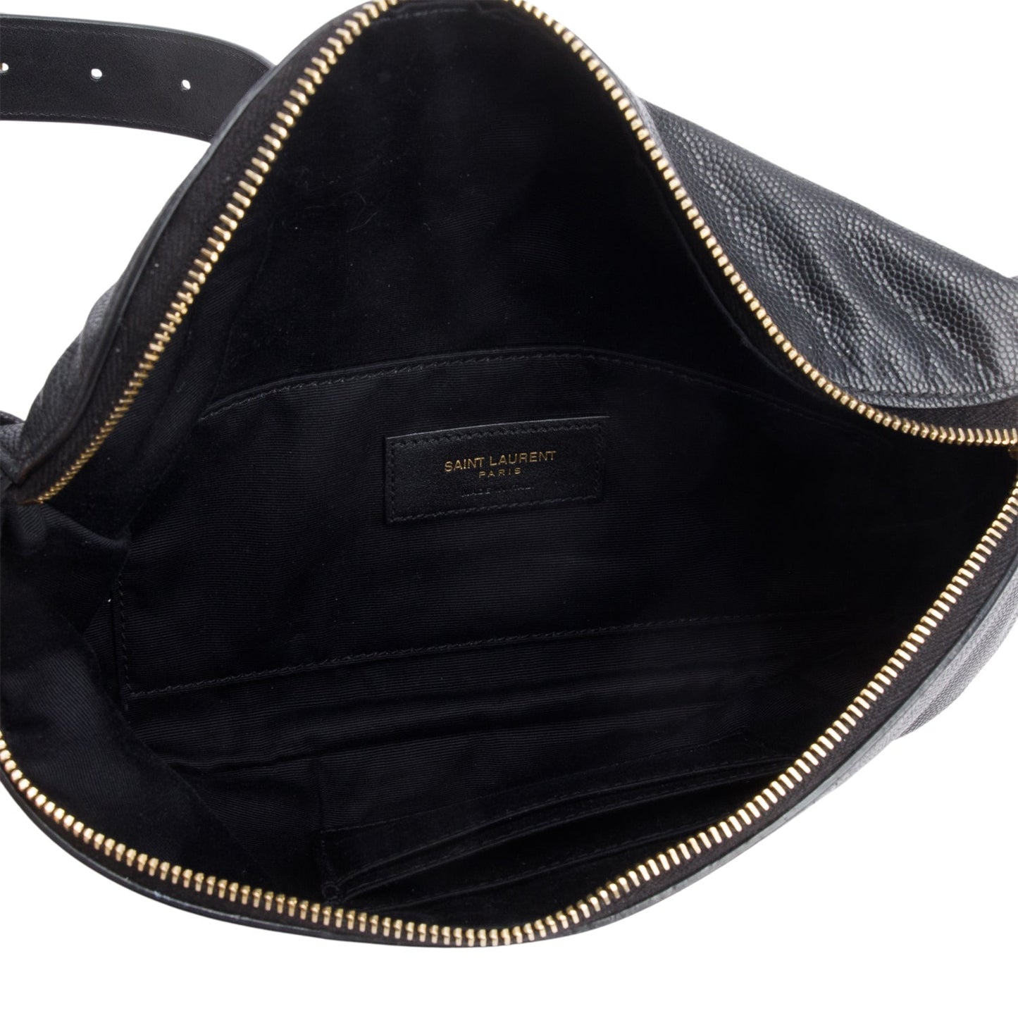 Saint Laurent 2023 Black Calfskin Monogram Belt Bag