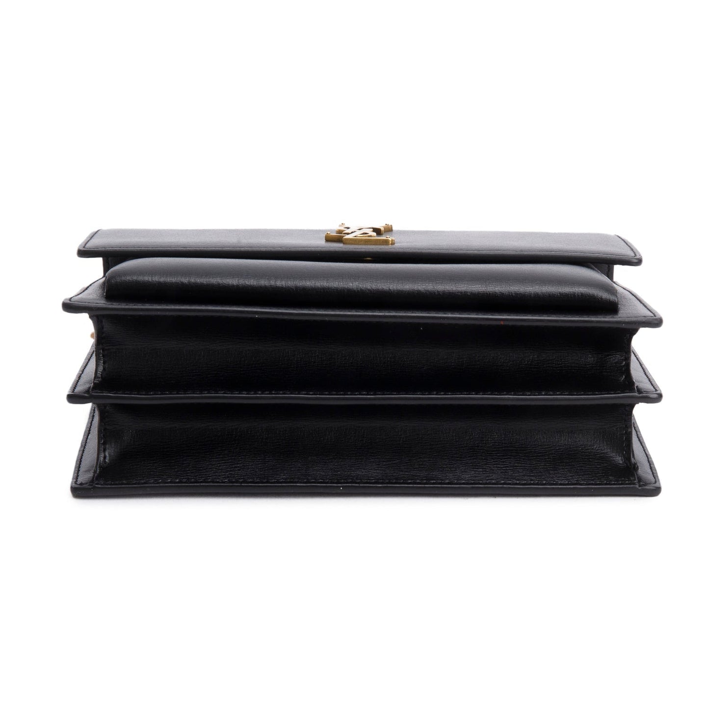 Saint Laurent 2021 Black Calfskin Leather Medium Sunset Shoulder Bag