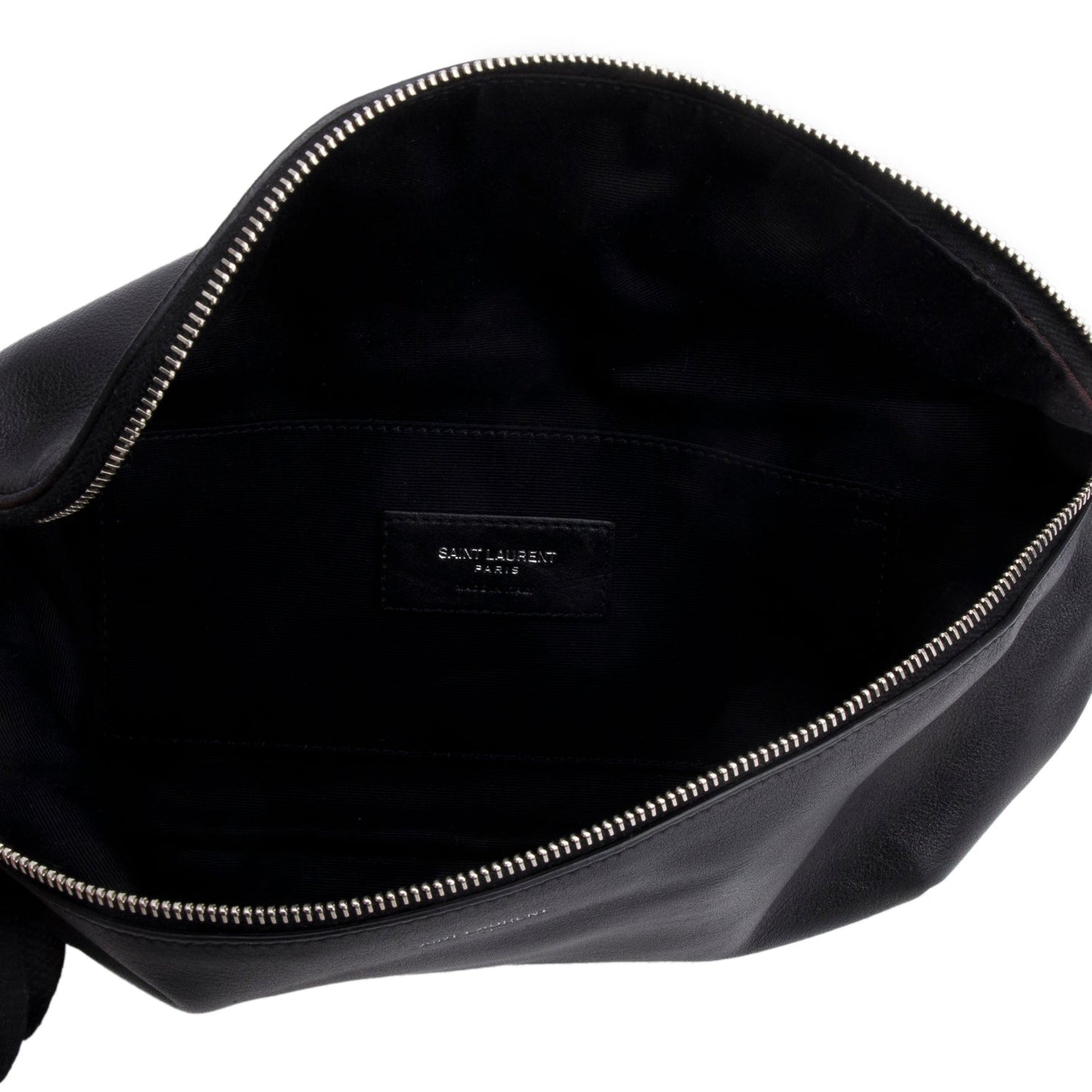Saint Laurent Black Marsupio Calfskin Belt Bag