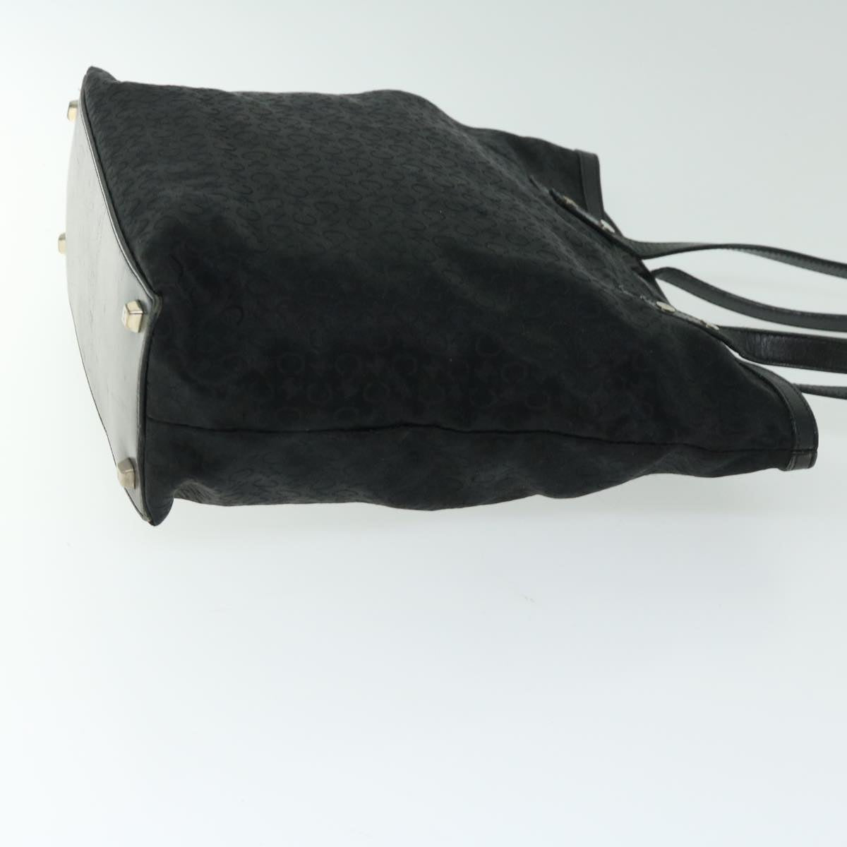 Luxury CELINE C Macadam Canvas Tote Bag Black  66820