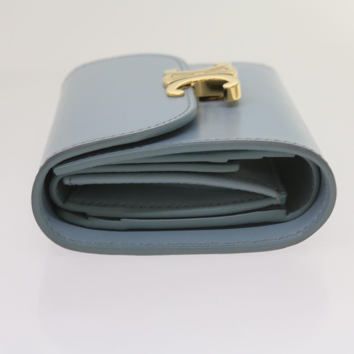 Luxury CELINE Wallet Leather Light Blue 10D783DPV  66844A