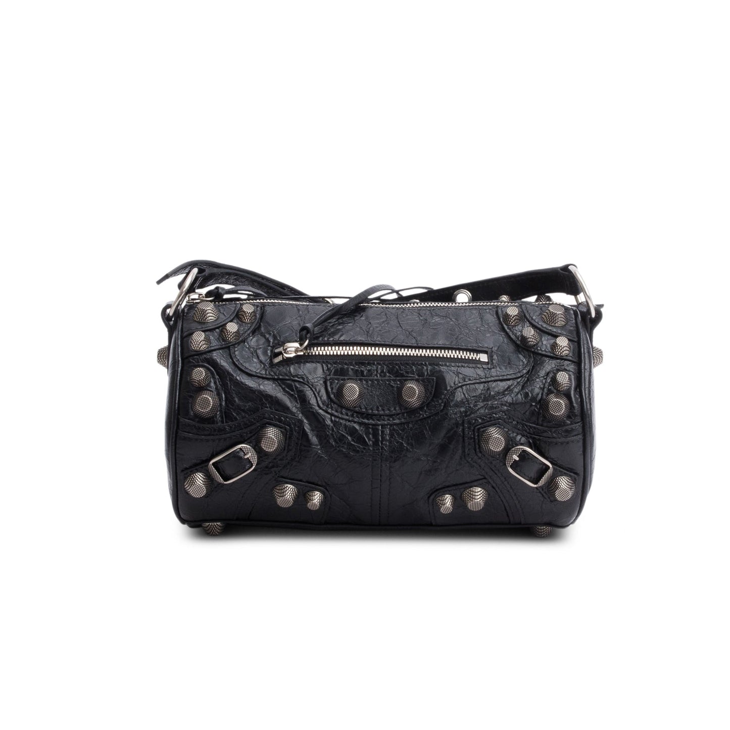 Balenciaga Black Agneau Arena Le Cagole Cylinder Bag