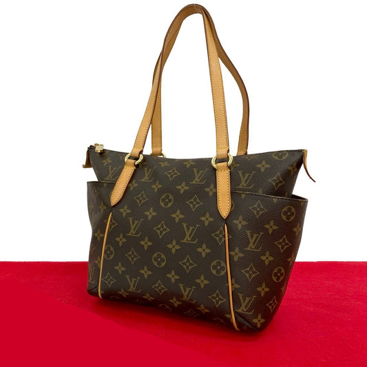 LOUIS VUITTON Tote Bag leather Brown Monogram Totally PM