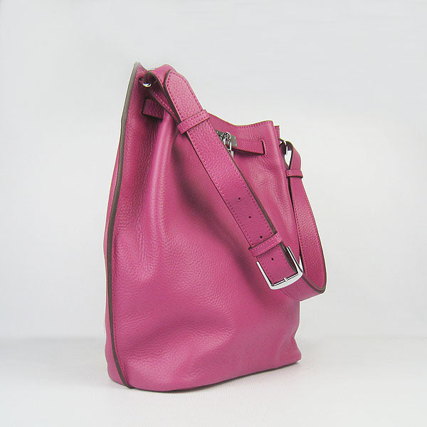 Luxury Hermes Nappa Leather Shoulder Bag H2804 peach Silver