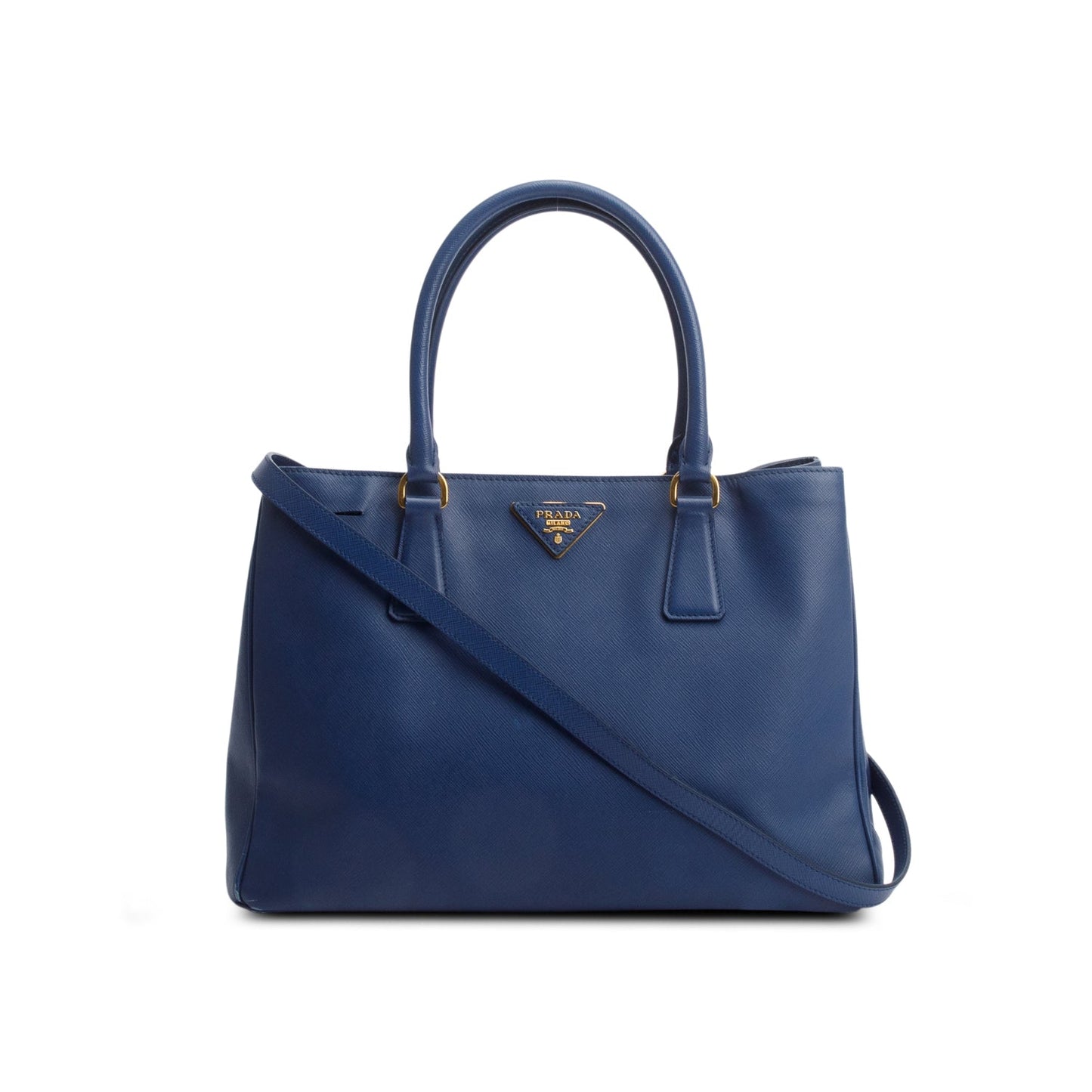 Prada Blue Saffiano Lux Medium Galleria Tote