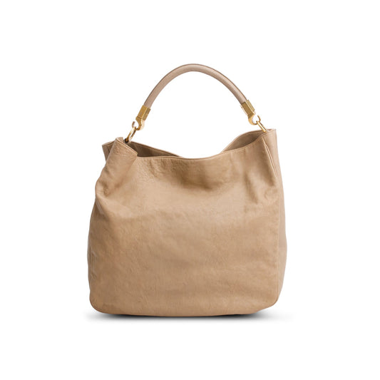 Saint Laurent Vintage Brown Leather Large Roady Hobo