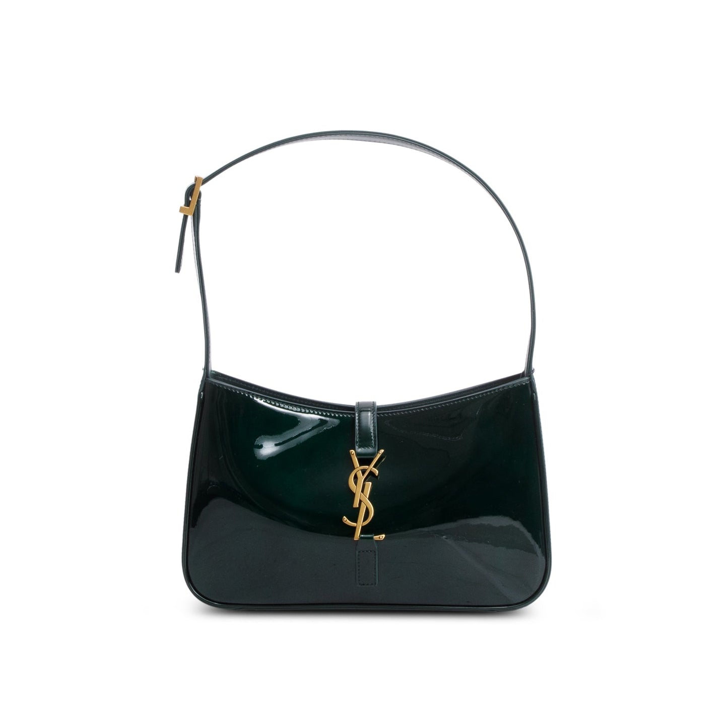 Saint Laurent 2024 Green Patent Leather Le 5 a 7 Hobo